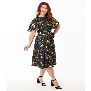 Disney Princess Collection by Unique Vintage Womens Plus Swing Dress - 1 of 4
