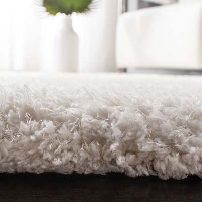 Ivory Hand-Tufted Rectangular Shag Area Rug, 3' x 5'