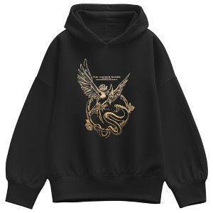 Women's Hunger Games Bird & Snake Oversized Fleece Hoodie