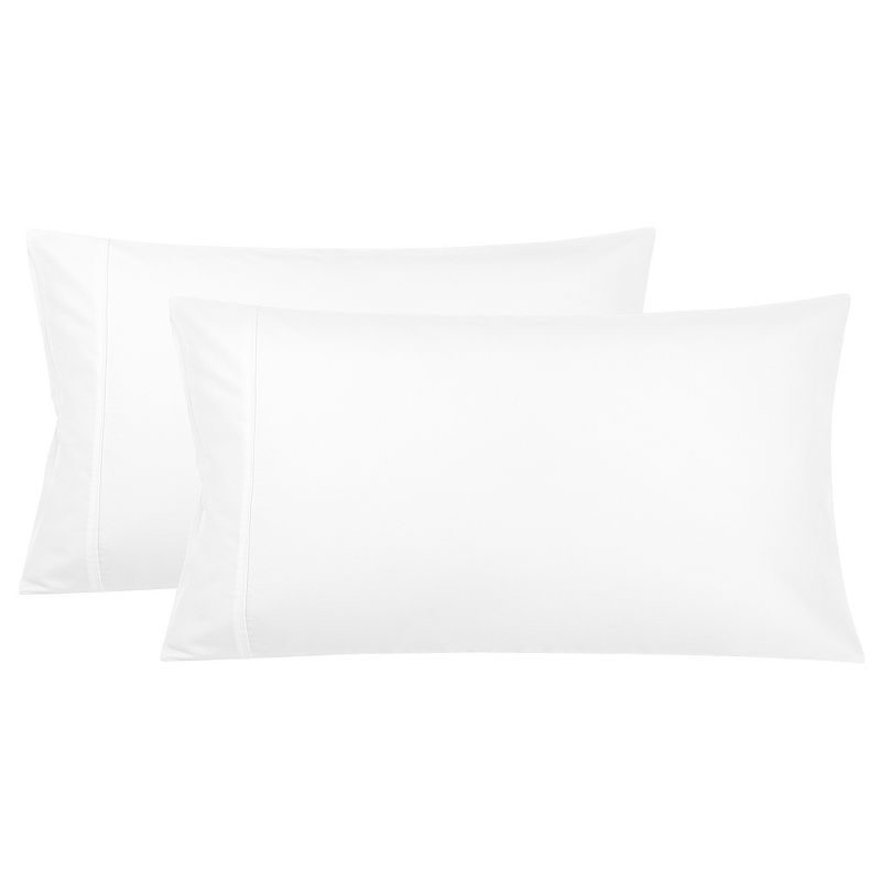 PiccoCasa Soft Cotton Zipper Closure Hotel Bedroom Pillowcases Set of 2, 1 of 5