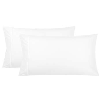 PiccoCasa Soft Cotton Zipper Closure Hotel Bedroom Pillowcases Set of 2