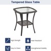 GustoWave 3-Piece Outdoor Wicker Rocking Chair Bistro Set With 2 Swivel Chairs And Tempered Glass Tabletop For Patio Porch Backyard - 4 of 4