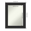 Amanti Art Shipwreck Black Petite Bevel Bathroom Wall Mirror 29.5 x 23.5 in. - image 4 of 4