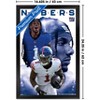 Trends International NFL New York Giants - Malik Nabers 25 Framed Wall Poster Prints - 3 of 4