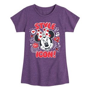 Girls' - Disney - Style Icon Minnie Fitted Short Sleeve Graphic T-Shirt - 1 of 4