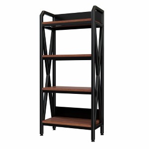 Lycvki Mental and Wooden Bakers Rack 4-Level Storage Shelves for Kitchen Organizers - 1 of 4
