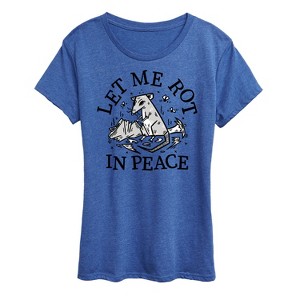 Women's - Instant Message - Let Me Rot In Peace Rat Short Sleeve Graphic T-Shirt - 1 of 4