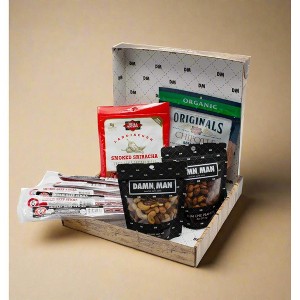 Wise Guy Snack Box – 10 Spicy Gourmet Meat & Nut Gift Set - 1 of 4