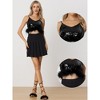 Allegra K Women's Party Metallic Sequin Sparkle Glitter V Neck Sleeveless Crop Tops - 2 of 4