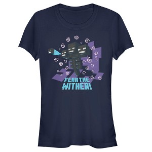 Juniors Womens Minecraft Fear the Wither T-Shirt - 1 of 4