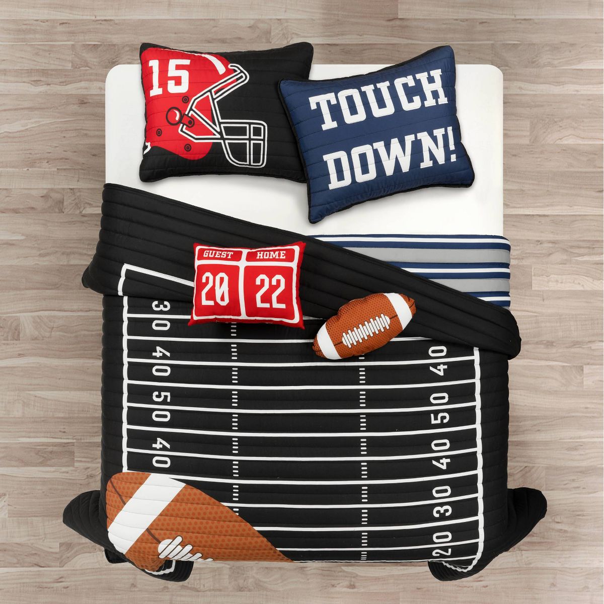 American Football Reversible Oversized Set Quilt - Lush Décor - thumbnail 8