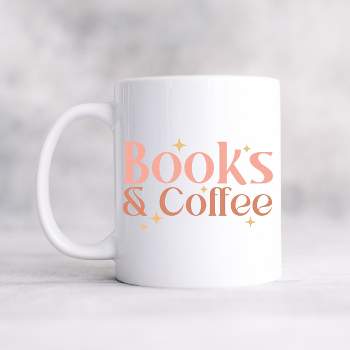 City Creek Prints Books And Coffee Stars Mug - White