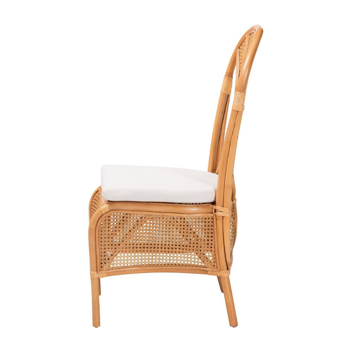bali & pari Elsa Natural Rattan Dining Chair Light Honey - thumbnail 2