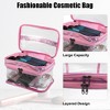 Unique Bargains Double Layer Makeup Bag Cosmetic Travel Bag Case Organizer  Bag Clear Bags For Women 1 Pcs : Target