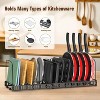 LunaLulinlk Cutting Board Organizer Rack, Expandable Baking Tray and Cookie Sheet Organizer with 14 Adjustable Dividers, Black - 3 of 4