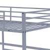INFURNIC Beds Metal Loft Bed Twin Size with Safety Guardrails Flat Ladder and Under-Bed Storage for Kids Teens, Grey, 77.36"*41.34"*62.2" - 4 of 4