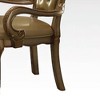 2pc 25" Dresden PU Chairs Bone White/Gold Patina - Acme Furniture - 4 of 4
