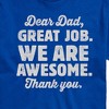 Men's - Instant Message - Dear Dad Great Job Short Sleeve Graphic T-Shirt - 2 of 4