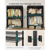 Ink Black Heavy - Duty Rolling Portable Closet - 43.3 - Inch Wide. Features Adjustable Mesh Shelves, Hanging Rails & Fabric Cover - 4 of 4