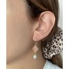 Adornia 14k Gold Plated Floral and Freshwater Pearl Drop Earrings - 2 of 3
