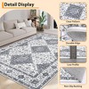 Machine Washable Area Rugs Vintage Printed Living Room Rugs with Non-Slip Backing, Soft Low Pile Floor Carpet - 3 of 4