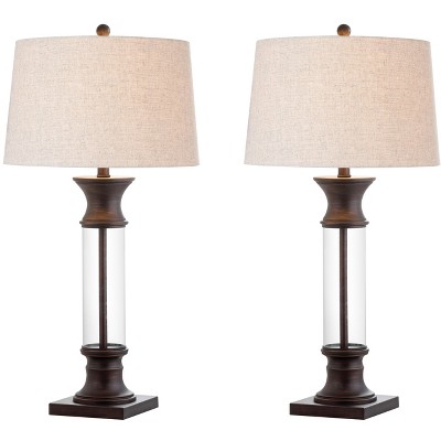 JONATHAN Y Hunter Metal/Glass LED Table Lamp