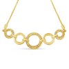 Haus of Brilliance 10K Yellow Gold over Silver Diamond Accent Graduated Circle Bolo Bracelet - 4 of 4
