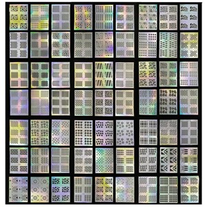 Wrapables 63 Designs Holographic Manicure Nail Art Guide Nail Stencil Nail Sticker Bundle (set of 63) - 1 of 4