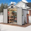 EROMMY 8 Ft. W X 6 Ft. D Durable Resin Outdoor Storage Shed With Floor For Garden Patio Furniture And Tools - image 2 of 4