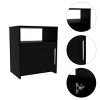 GlasFlength Nightstands Modern Nightstand Bedroom Nightstand Elegant Bedside Table with Drawer for Living Room, Black, 13.42"*19.88"*23.07" - 4 of 4