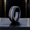 Jewelry Avalanche 8mm Beveled Black IP Rope Inlay Tungsten Carbide Mens Wedding Band - 2 of 4