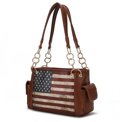 MKF Collection Alaina Vegan Leather Women’s Flag Shoulder Bag by Mia K