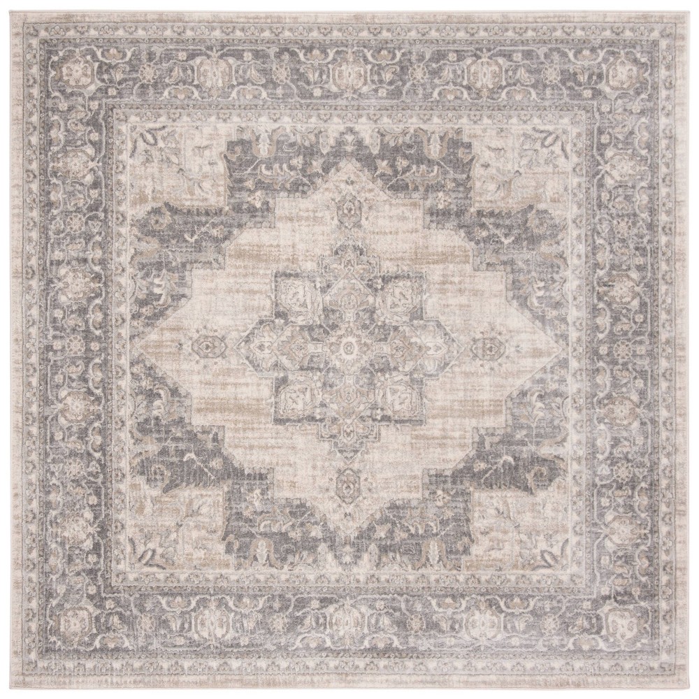 6'7in Square Madonna Rug Cream/Gray - Safavieh