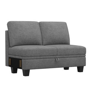 Belffin 45.6 Chenille Loveseat Module - 2-Seater Modular with Hidden Storage & Tool-Free Connectivity - 1 of 4