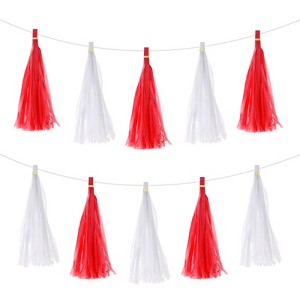 Unique Bargains Party Decoration Reusable Strong Rope Tassel Garland Banner 20 Pcs - 1 of 4