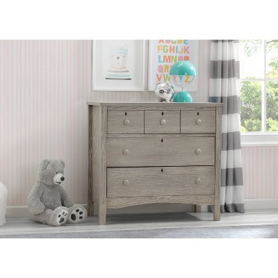 Delta children farmhouse 3 drawer dresser with changing top on sale