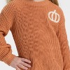 Toddler Girls' Halloween Pumpkin Sweater - Cat & Jack™ Orange - 2 of 4