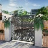 PexFix 72 in. x 47 in. Outdoor Privacy Rectangle Screen Galvanized Steel Panel Divider in Black - 3 of 4