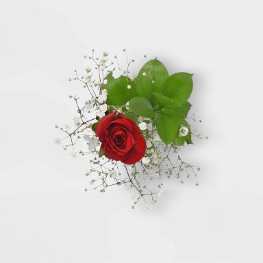 Fresh Cut Single Stem Valentine's Day Rose Bouquet - Good Little Garden™