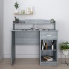 NicBex Home Office Desk 41" L Morden Writing Desk with 1 Drawer, 2 Open Storage Shelves, Wooden Desktop and Legs for Study and Work - 2 of 4
