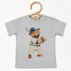 The Juniper Shop Watercolor Baseball Bear Toddler Short Sleeve Tee - 2 of 4