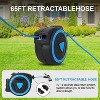 Retractable Garden Hose Reel with 9-Function Sprayer Nozzle, Wall Mounted Tool, Any Length Lock, Slow Return System, 180° Swivel Bracket - 2 of 4