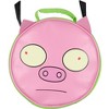 Intimo Invader ZIM Gir And Pig Character Head Shaped Insulated Lunch Box Bag Tote Green - 3 of 4