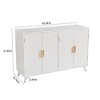 Resenkos 4-Door Modern Storage Cabinet, Buffet, Sideboard, Cupboard, Entryway Accent Storage Table, Gold - 3 of 4