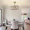 Ludomide 20'' Industrial Caged Ceiling Fan with Remote Control and Lights - Rustic Farmhouse Chandelier Fan Design - 3 of 4