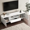 Mshliw 63" High Gloss Modern TV Stand, Entertainment Center with Storage Shelves and Cabinets, Media Console for 70" TV, Living Room or Bedroom - 2 of 4