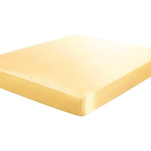 PiccoCasa Satin Solid Silky Deep Pocket Bed Fitted Sheet 1 Pc - 1 of 4