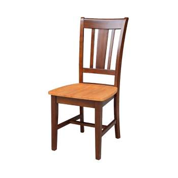 Set of 2 San Remo Splatback Chairs Cinnamon/Espresso - International Concepts