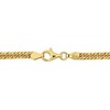 EVERLY JEWELRY | Yellow Plated Sterling Silver Double Curb Link Chain Bracelet, 9 inch - 2 of 4