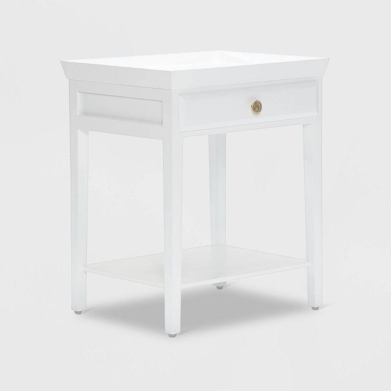 Hampton Side Table with Drawer White - Finch, 1 of 10